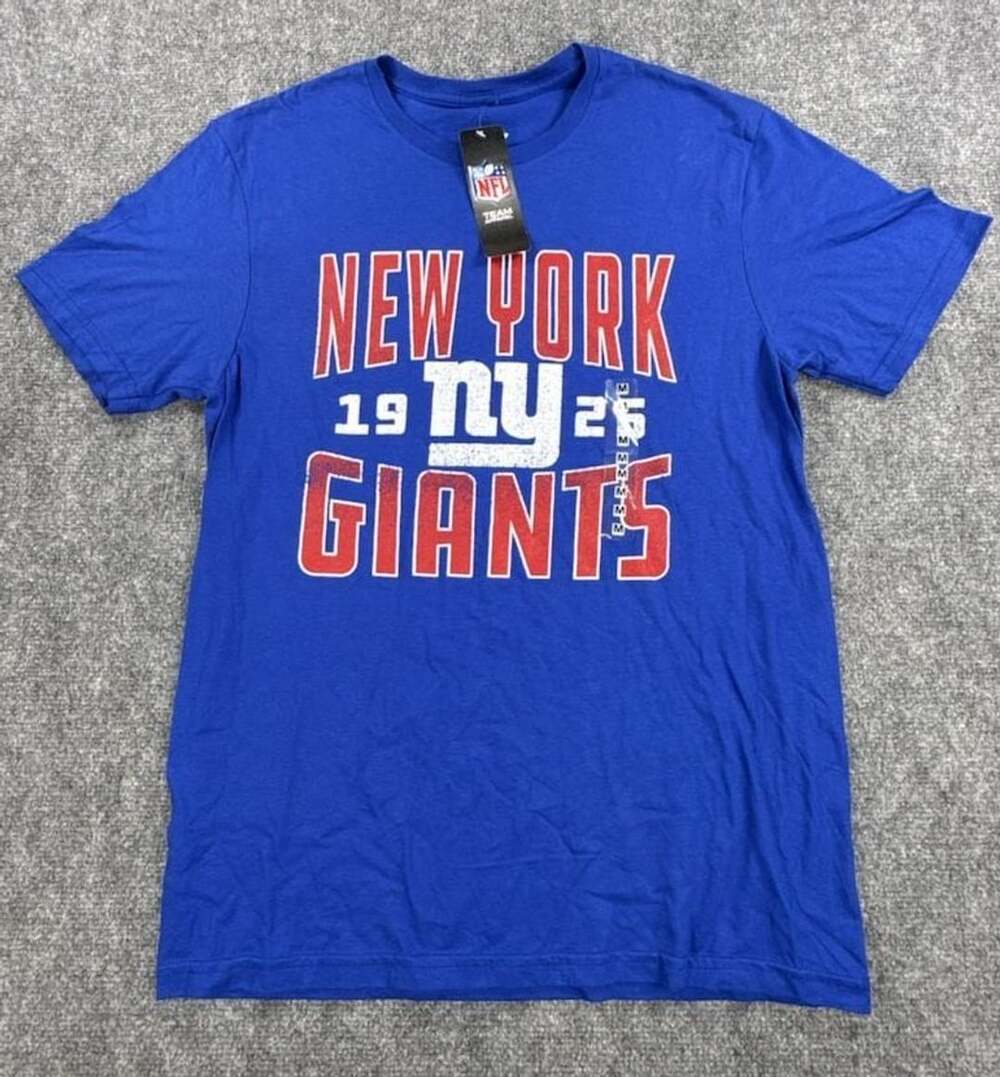 Logo Athletic NFL New York Giants Men's Blue Short Sleeve T-Shirt Size Medium